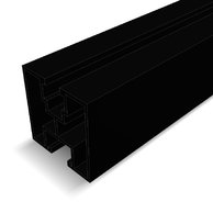 Hliníkový H profil - 6,65 m  černý