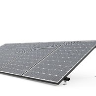 Nakloněná konstrukce s nastavitelným sklonem pro 4 solární panely
