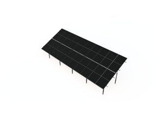 Pozemní nakloněná konstrukce pro 20 panelů