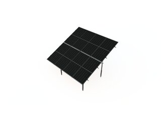 Pozemní nakloněná konstrukce pro 8 panelů