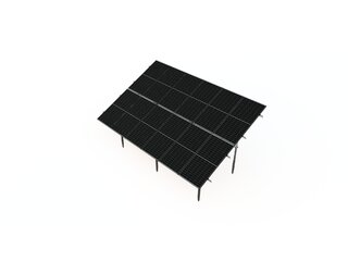Pozemní nakloněná konstrukce pro 12 panelů