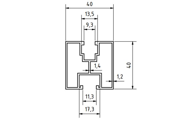 Profil Solar H 40x40
