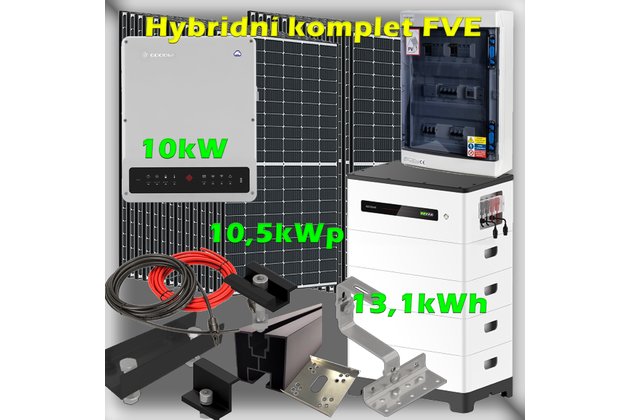Hybridní třífázová FVE - 10 kW