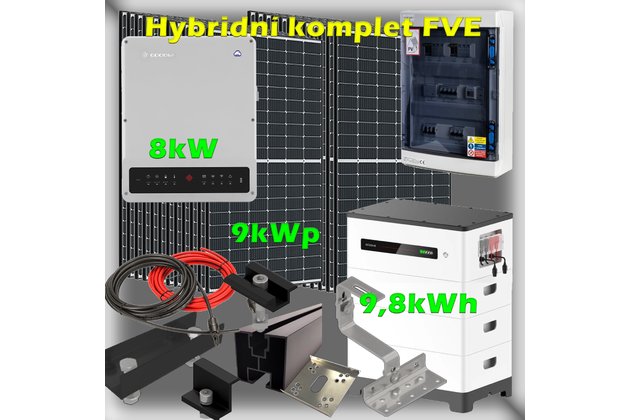 Hybridní třífázová FVE - 8 kW